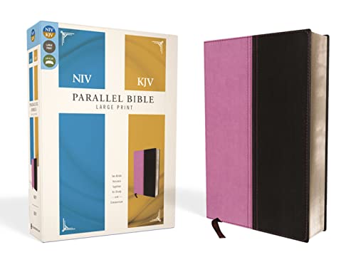 NIV, KJV, Parallel Bible, Large Print, Leathersoft, Pink_Brown: The World