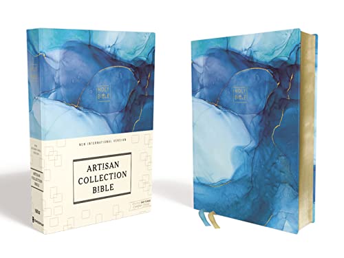 NIV, Artisan Collection Bible, Cloth over Board, Blue, Art Gilded Edges, Red Letter, Comfort Print