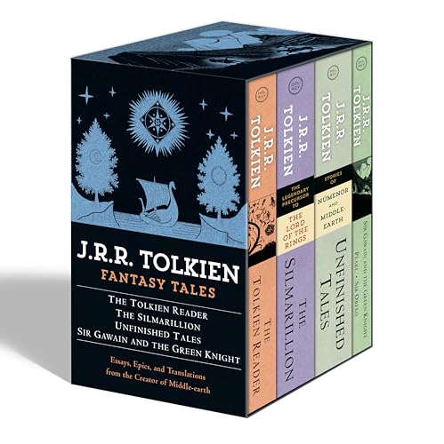 Tolkien Fantasy Tales Box Set (The Tolkien Reader_The Silmarillion_Unfinished Tales_Sir Gawain and the Green Knight)