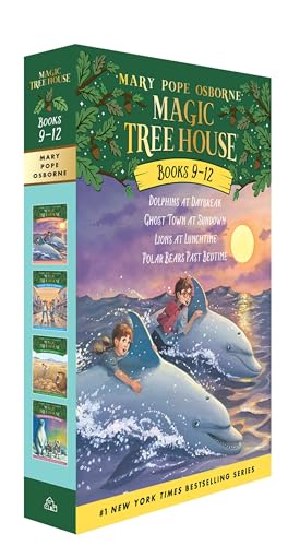 Magic Tree House Boxed Set, Books 9-12: Dolphins at Daybreak, Ghost Town at Sundown, Lions at Lunchtime, and Polar Bears Past Bedtime