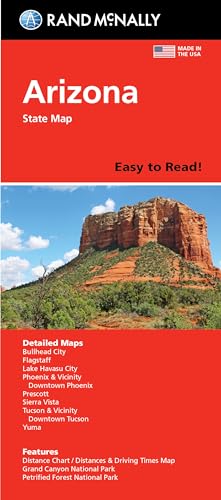 Rand McNally Easy to Read Folded Map: Arizona State Map