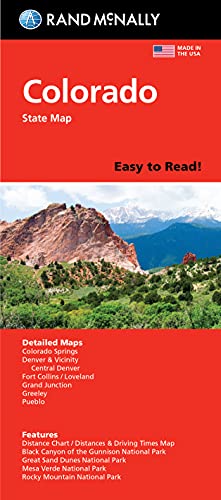 Rand McNally Easy to Read Folded Map: Colorado State Map