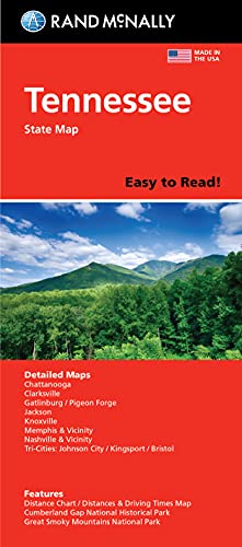 Rand McNally Easy to Read Folded Map: Tennessee State Map