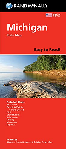 Rand McNally Easy to Read: Michigan State Map