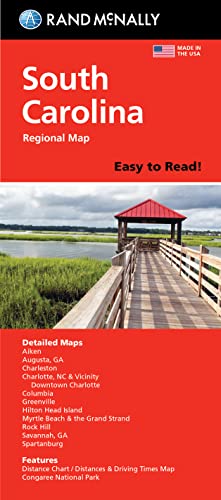 Rand McNally Easy to Read Folded Map: South Carolina State Map