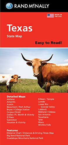 Rand McNally Easy to Read: Texas State Map