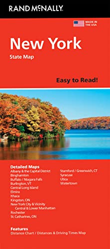 Rand McNally Easy to Read Folded Map: New York State Map