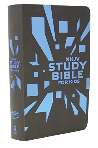 NKJV, Study Bible for Kids, Leatherflex, Grey_Blue: The Premier NKJV Study Bible for Kids