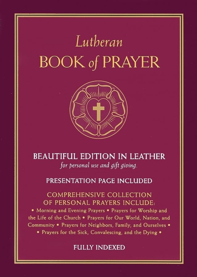 Lutheran Book of Prayer - Burgundy Genuine Leather