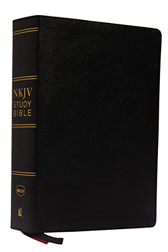 NKJV Study Bible, Premium Bonded Leather, Black, Comfort Print: The Complete Resource for Studying God’s Word