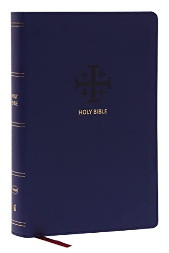 NKJV, End-of-Verse Reference Bible, Personal Size Large Print, Leathersoft, Blue, Red Letter, Thumb Indexed, Comfort Print: Holy Bible, New King James Version