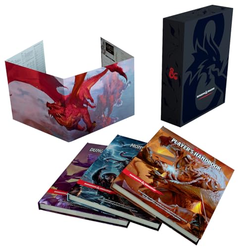 Dungeons & Dragons Core Rulebooks Gift Set (Special Foil Covers Edition with Slipcase, Player