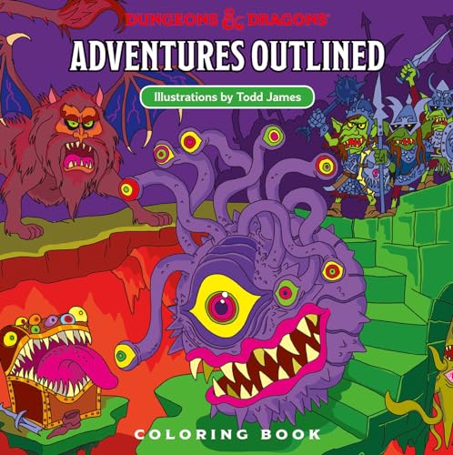 Dungeons & Dragons Adventures Outlined Coloring Book