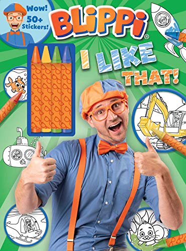 Blippi: I Like That! Coloring Book with Crayons: Blippi Coloring Book with Crayons (Color & Activity with Crayons)