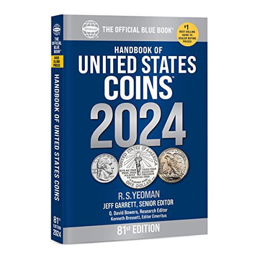 Handbook (BlueBook) of United States Coins 2024 Paperback (Official Blue Book Handbook of United States Coins)