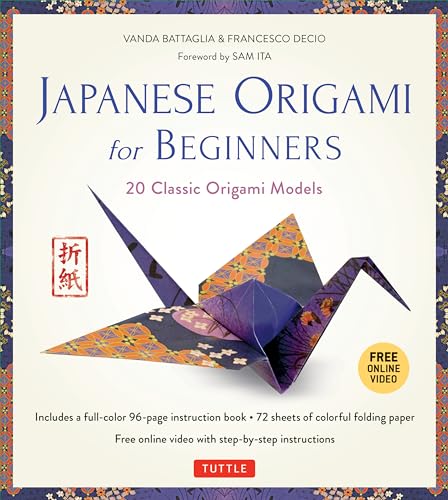 Japanese Origami for Beginners Kit: 20 Classic Origami Models: Kit with 96-page Origami Book, 72 Origami Papers and Instructional Videos: Great for Kids and Adults!