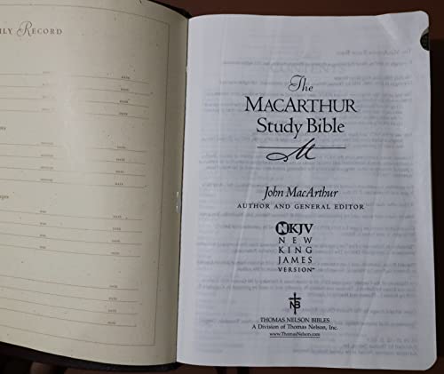 The Macarthur Study Bible ~ New King James Version (NKJV)