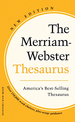 The Merriam-Webster Thesaurus - Mass Market Paperback, Newest Edition, 2023 Copyright