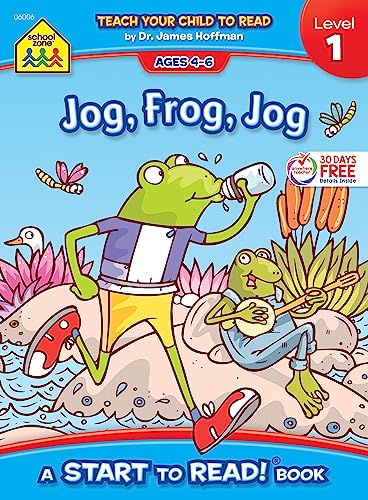 School Zone - Jog Frog Jog, Start to Read!® Book Level 1 - Ages 4 to 6, Rhyming, Early Reading, Vocabulary, Simple Sentence Structure, Picture Clues, and More (School Zone Start to Read!® Book Series)