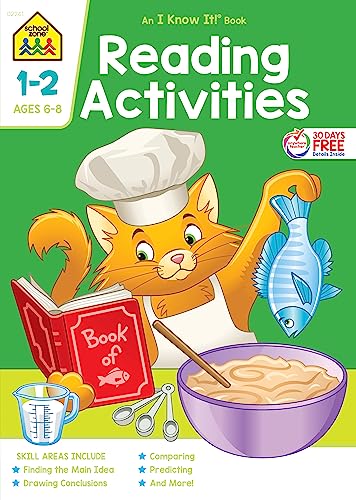 School Zone - Reading Activities Workbook - 64 Pages, Ages 6 to 8, 1st Grade, 2nd Grade, Comprehension, Comparing, Contrasting, Evaluating, and More (School Zone I Know It!® Workbook Series)