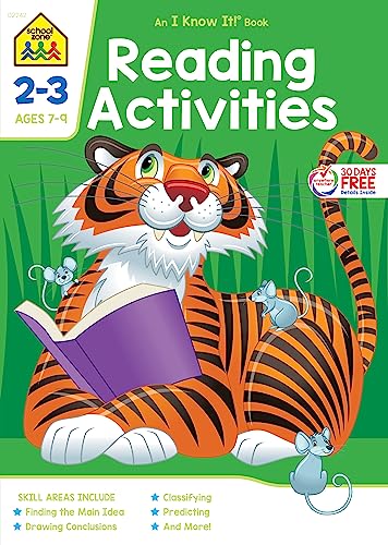 School Zone - Reading Activities 2-3 Workbook - 64 Pages, Ages 7 to 9, 2nd Grade, 3rd Grade, Comparing, Contrasting, Drawing Conclusions, Main Idea, and More (School Zone I Know It!® Workbook Series)