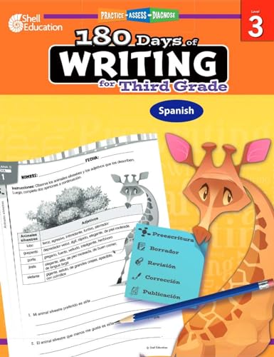 180 Days™: Writing for 3rd Grade Spanish Practice Workbook for Classroom and Home, Cool and Fun Practice Created by Teachers (180 Days of Practice) (Spanish Edition)