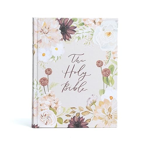 KJV Notetaking Bible, Large Print Hosanna Revival Edition, Blush Cloth Over Board, Black Letter, Single-Column, Journaling Space, Reading Plan, Easy-to-Read Bible Slab Type