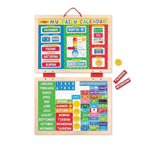 Melissa & Doug My First Daily Magnetic Activities Calendar For Kids, Weather And Seasons Calendar For Preschoolers and Ages 3+ (Pack of 1)