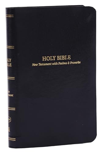 KJV Holy Bible: Pocket New Testament with Psalms and Proverbs, Black Leatherflex, Red Letter, Comfort Print: King James Version