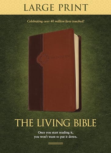 The Living Bible Large Print Edition, TuTone (LeatherLike, Brown_Tan)