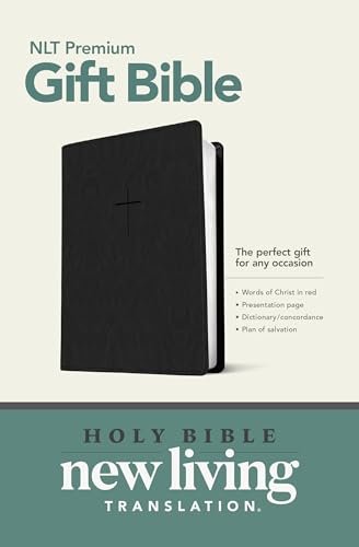 Premium Gift Bible NLT (LeatherLike, Classic Black, Red Letter)