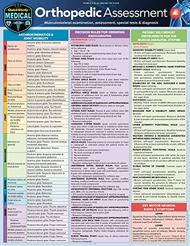 Orthopedic Assessment: Musculoskeletal Examination, Assessment, Special Tests & Diagnosis QuickStudy Guide