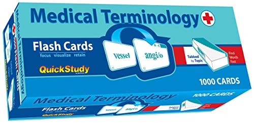 Medical Terminology Flash Cards (1000 cards): a QuickStudy Reference Tool