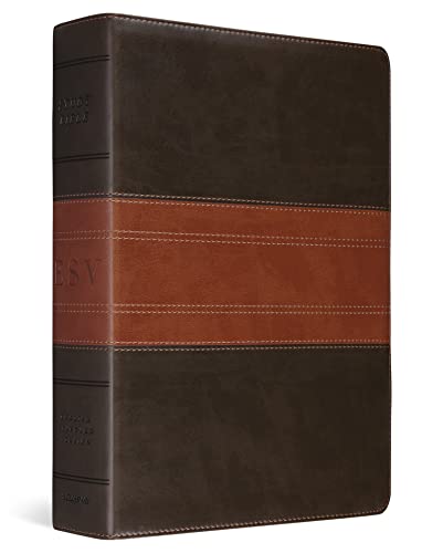 ESV Study Bible, Large Print (TruTone, Forest_Tan, Trail Design)