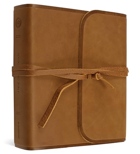 ESV Journaling Bible (Natural Leather, Brown, Flap with Strap)