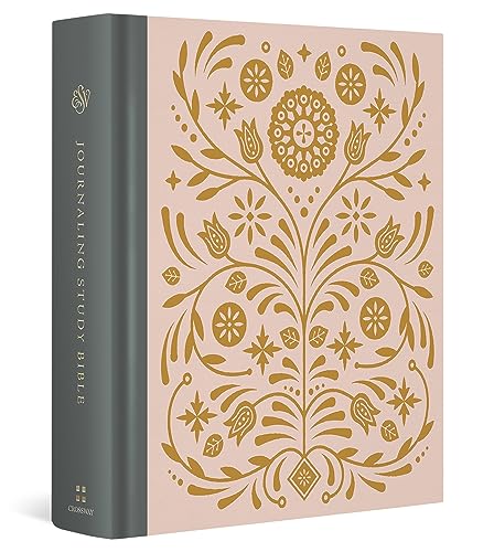 ESV Journaling Study Bible (Cloth over Board, Blush_Ochre, Floral Design)