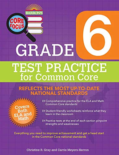 Core Focus Grade 6: Test Practice for Common Core (Barron