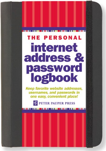 The Personal Internet Address & Password Logbook (removable cover band for security)