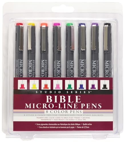 Bible Micro-Line Color Pens (8-piece Set)