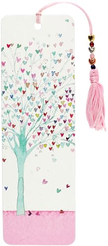 Tree of Hearts Beaded Bookmark, Cardstock