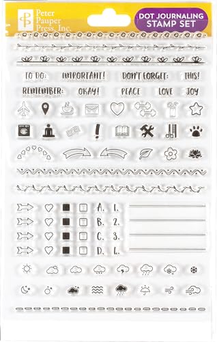 Dot Journaling Clear Stamp Set (60 Individual Stamps)