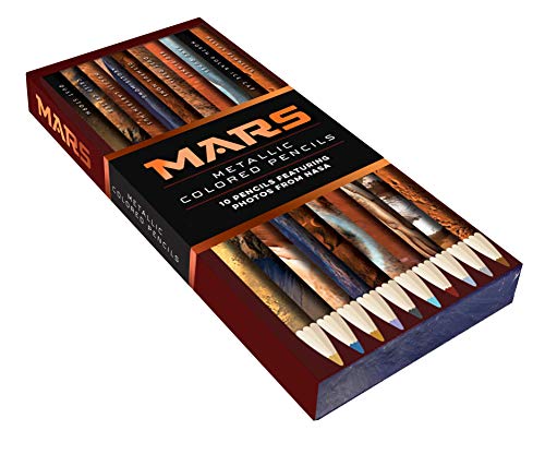 Mars Metallic Colored Pencils: 10 pencils featuring photos from NASA (10 Shiny Multicolor Pencils; Coloring Pencils with NASA Space Theme) (NASA x Chronicle Books)