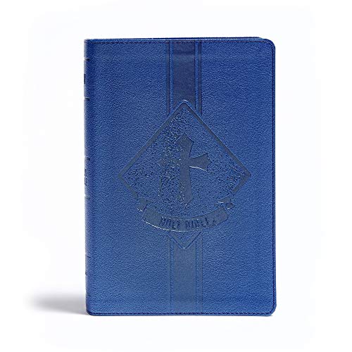 KJV Kids Bible, Royal Blue LeatherTouch, Red Letter, Presentation Page, Study Helps for Children, Full-Color Inserts and Maps, Easy-to-Read Bible MCM Type