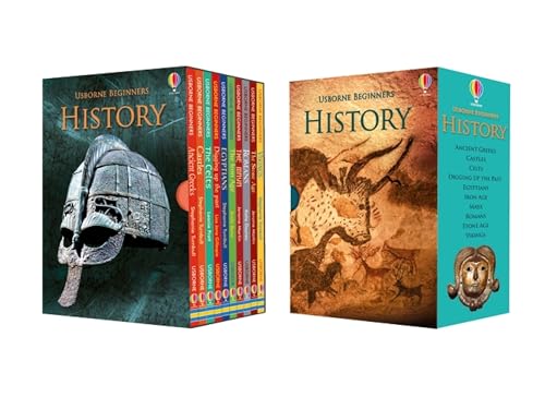 Usborne Beginners History 10 Books Collection Box Set (Stone Age, Iron Age, Egyptians, Ancient Greeks, Romans, Vikings, Castles & MORE!)