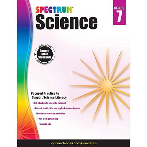 Spectrum 7th Grade Science Workbook, Ages 12 to 13, Grade 7 Science Workbook, Natural, Earth, and Life Science, 7th Grade Science Book with Research Activities - 176 Pages (Volume 67)