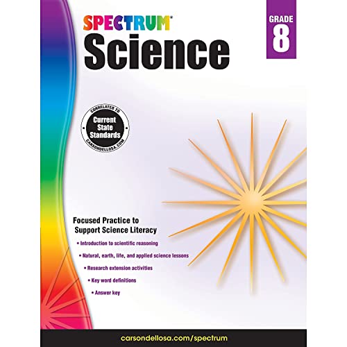 Spectrum 8th Grade Science Workbooks, Ages 13 to 14, Grade 8 Science, Natural, Earth, and Life Science, 8th Grade Science Book with Research Activities - 176 Pages (Volume 68)