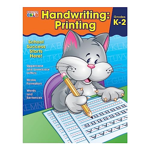 Carson Dellosa Kids Handwriting Workbook for Practice Printing and Letter Tracing Uppercase and Lowercase Alphabet, Preschool and Up (Brighter Child: Grades K-2)