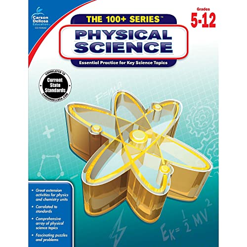 Carson Dellosa | The 100 Series: Physical Science Workbook | Grades 5-12, Science, 128pgs (Volume 14)