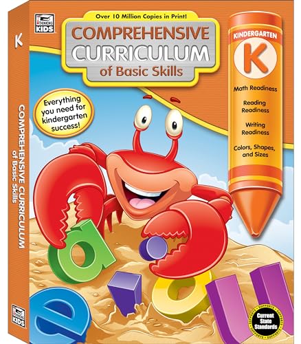 Comprehensive Curriculum of Basic Skills Kindergarten Workbooks All Subjects, Kindergarten Math, Reading Comprehension, Writing Practice, and More, Classroom or Homeschool Curriculum