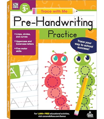 Carson Dellosa Trace With Me: Letter Tracing for Kids Ages 3-5, ABC Letter Tracing & Handwriting Practice Workbook for Kids PreK and Up, Trace Letters Alphabet Handwriting Practice for Preschool